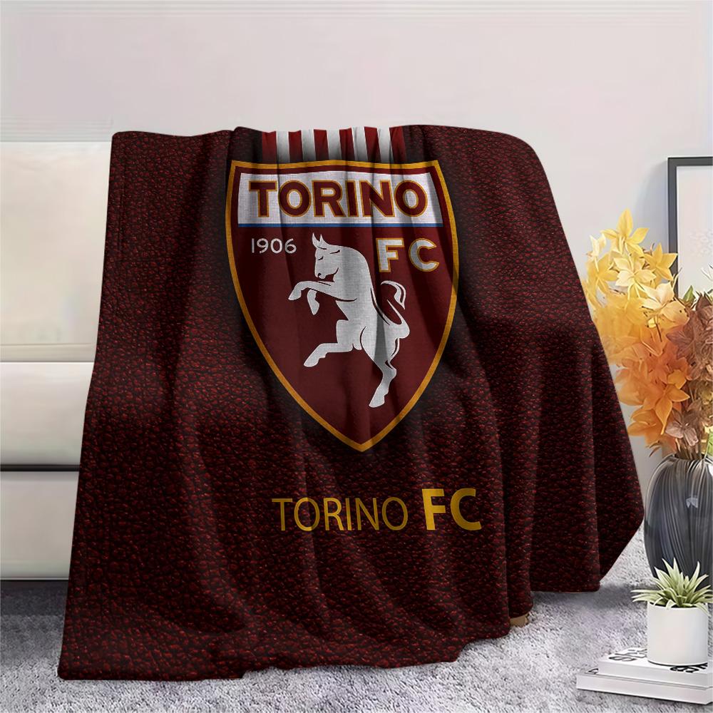 Coperta in Flanella con Stampa Torino FC, Alta Qualità, Confortevole per Tutte le Stagioni, Arredamento per la Casa, Calore e Comfort