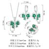 Manufacturer's Direct Of 2025 New Emerald Butterfly Set Women Fashionable Earrings Necklaces Rings Light Luxury Hair Replacement