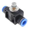 Valvola a mano pneumatica regolabile per controllo flusso 12mm, Valvola gas a connessione rapida con innesto in plastica per tubi aria PU e Nylon