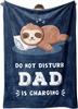 Süße Faultier Papa Decke Nicht Stören Papa Lädt Lustige Fleece Überwurf Geschenk für Vater Vatertag Geschenk Heimdeko
