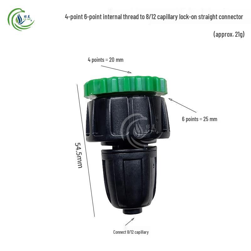 Capillary Fittings Set: 8/12 Straight, Elbow, Tee, 9/12 Connector, Garden Irrigation Auto-Watering