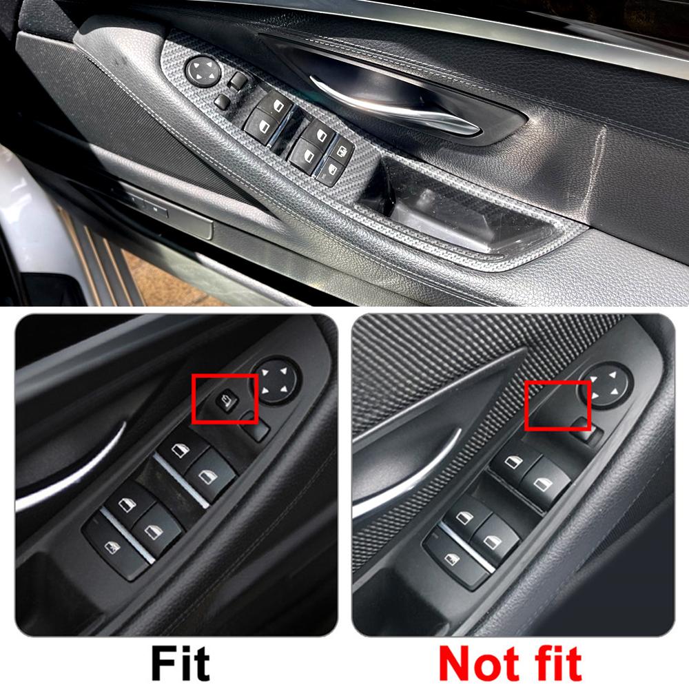 Auto Zubehör Carbon Fiber Innen Tür Griff Panel Pull Trim Abdeckung Für BMW 5 serie F10 F11 520d 530d 535i