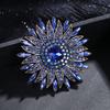 Modische High-End Kristall Sonnenblume Luxuriöse Sonnenblume Damen Accessoires Brosche