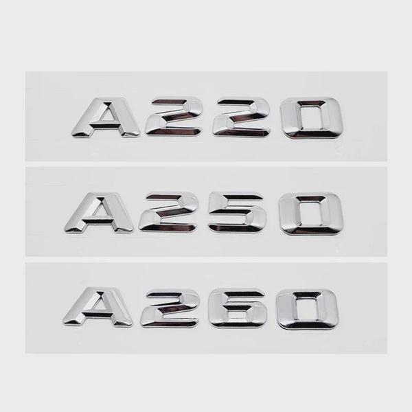 Car Tailgate Sticker Rear Trunk 3D Letter Emblem Badge for Merced-es Ben-z  A Class A45 A63 A140 A160 A180 A200 A220 A250 A260