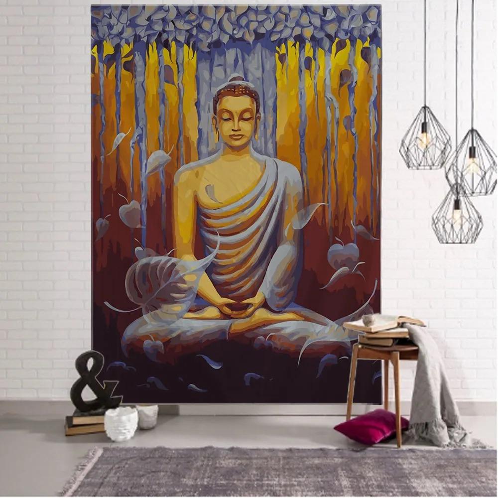 Buddha Statue Meditation Pattern Tapestry Home Wall Decoration Tapestry Bedroom Living Room Tapestry