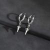 Punk Metal Star Pendant Hoop Earrings for Men Women, Silver Color Simple Drop Earrings, Creative Gothic Hip-hop Jewelry Gift