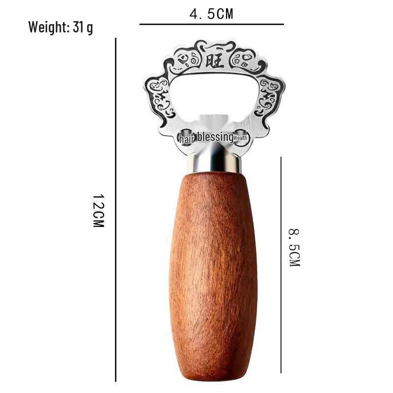 

ZISIZ Solid Wood Fu Character Bottle Opener - 8 Pcs Set