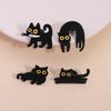 Japanese Cartoon Black Cat Series Alloy Brooch Metal Badge Lapel Pins Badges On Backpack Pines