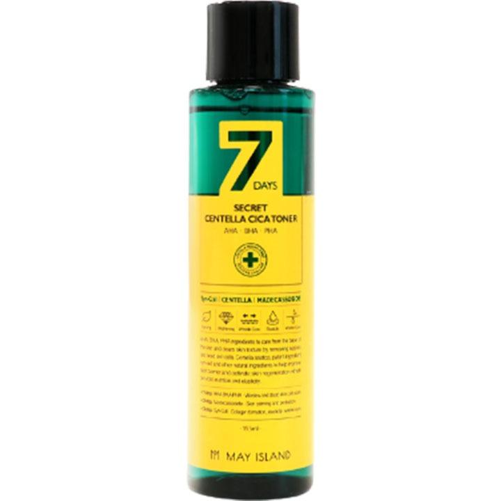 May Island 7 Days Secret Centella Cica Toner Pore Refining Exfoliating Facial Skin 155ml
