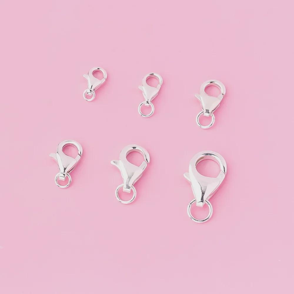 S925 Silver DIY Bracelet & Necklace Spring Lobster Clasp Water Drop Buckle
