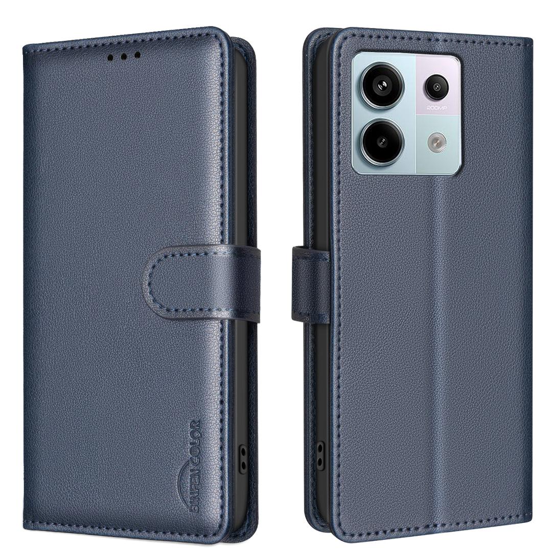 

BINFEN COLOR BF32 For Xiaomi Redmi Note 13 Pro 5G/Poco X6 5G Case RFID Blocking Leather Cell Phone Cover Blue