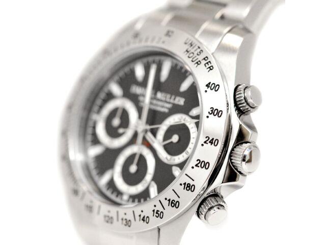 DANIEL MULLER Watch All Stainless Steel Chronograph Men's Watch DM-2003BK NEW