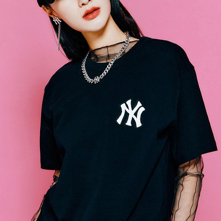 New MLB Old Flower T Shirts Unisex Black 3ATSM2023-50BKS