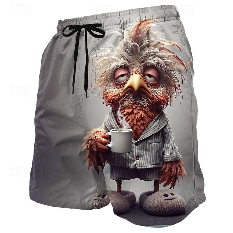 Men's Animal Tiger Swim Trunks Swim Shorts Board Shorts Mid Waist Streetwear
