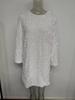 2024 Spring Women's Sequin Round Neck Long Sleeve Loose Fit Short Dress