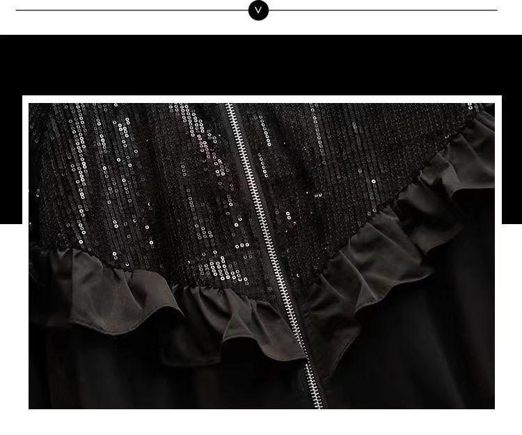 2025 Spring Trendy Waist-Hugging Sequin Jacket - Korean Fashion Inspired Hong Kong Style