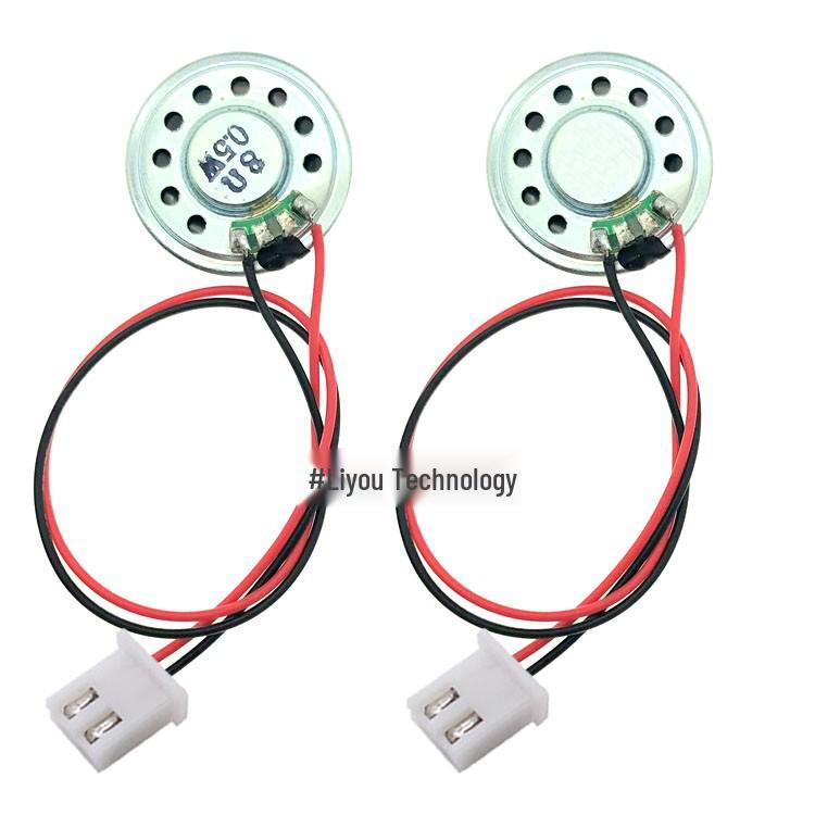 Compact 8 Ohm Speaker 0.5W/1W/2W with Plug Terminal Wires for Electronic Toys/Dog Speakers