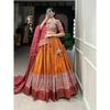 Woman's Perfectly  Collection Tussar Silk Lehenga Choli Patola Print with Foil Work ,Unstiched Blouse,