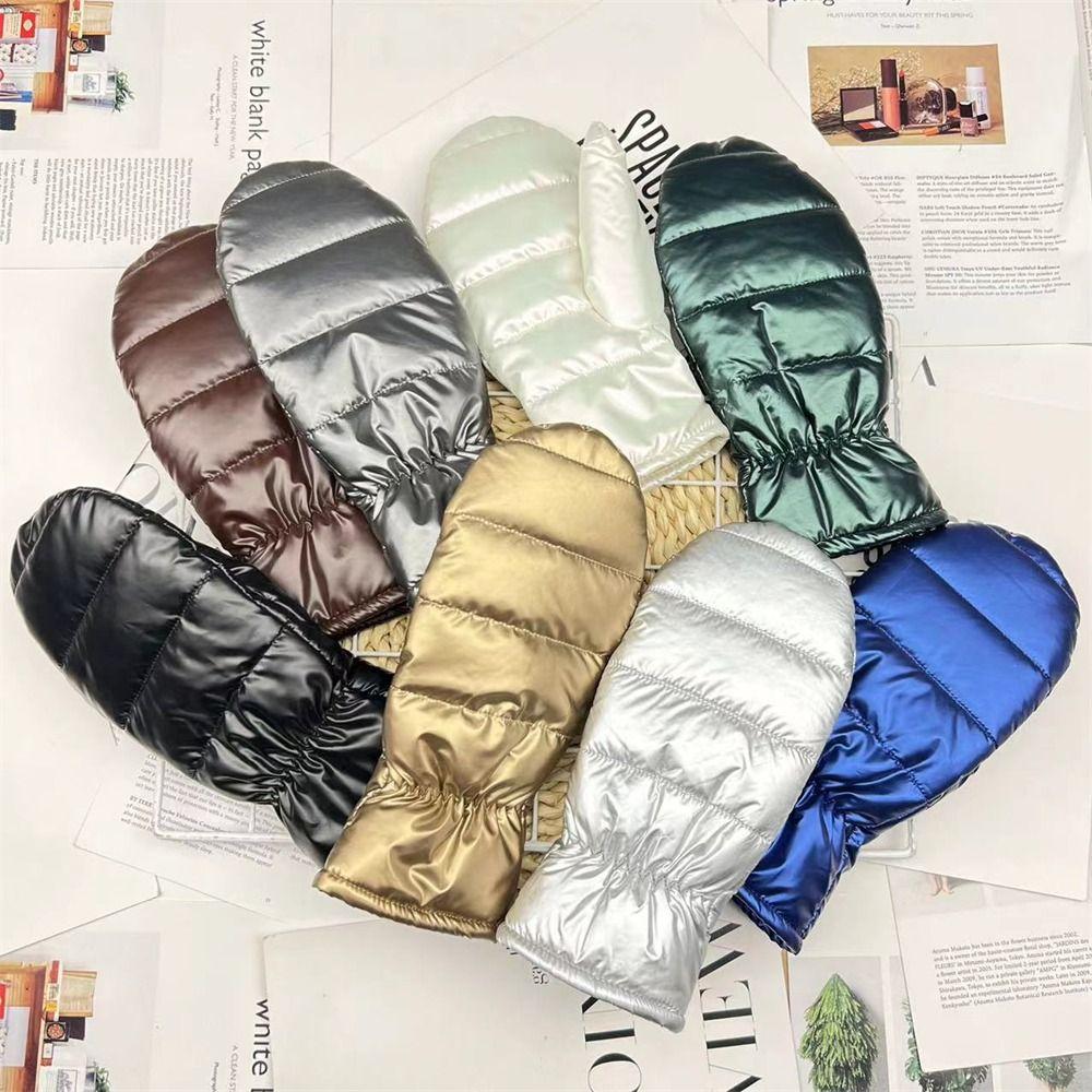 Suede Soft Winter Gloves Waterproof Full Fingers Mittens Luxury Cycling Skiing Gloves Outdoor