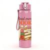 1PC Read More Books Stack Art 750ml Color Plastic Sports Water Bottle Leakproof Flip Straw Lid Suitable for Sports Office Home Use