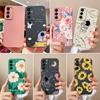 Hülle Für Samsung M35 5G Bunte Blumen Hülle Für Galaxy M35 Weiches Flüssigsilikon Kameraschutz Stoßfest Handy Rückseite
