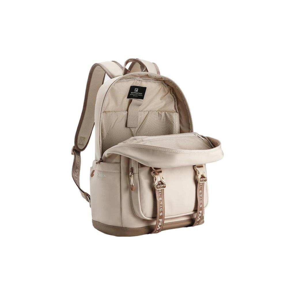 FILA Casual Sports Fabric Backpack Unisex Backpacks Beige A13U341133FBG