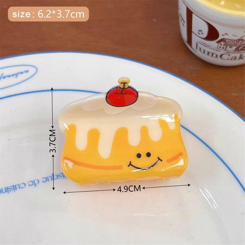 

1 шт. Милый мультяшный торт с заколкой для волос, милая девушка, заколка для волос от ветра, маленькая заколка-крокодил на затылке, девушка