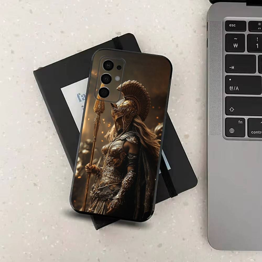 Greek Art Athena Mythology For Samsung Galaxy A53,31,52,72,41,22,73,32,71,Note,J7,8,9,5G Soft Black Silicone Phone Case