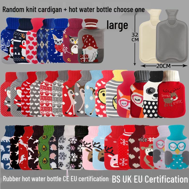 Explosion-Proof Hot Water Bottle: Rubber Design for Stomach and Feet, Long-Lasting Warmth