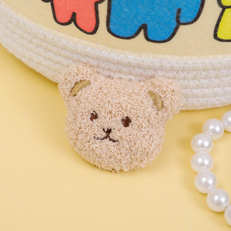 Cartoon Plush Bear Brooch Diy Accessory Fabric Embellishment For Kids And Teens