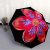 1pc Floral Sparkle Automatic Open/close Folding Compact Umbrella, 8-Rib Sturdy Canopy, Lightweight Portable, Commuting Use, Gift, Outdoor Umbrella, Tr