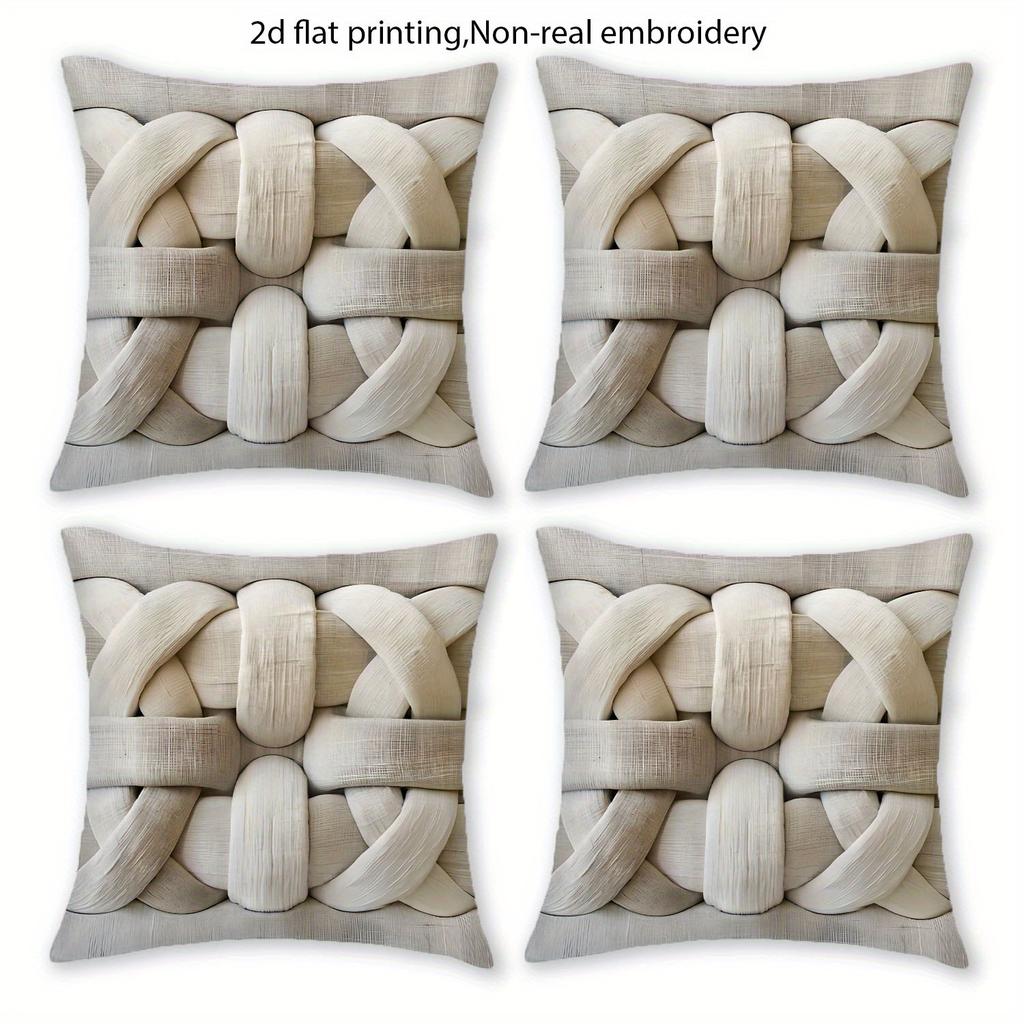 1/4pcs Soft 2D Printed Pillowcases with Unique Pattern Sofa cushion cover home bedroom room decoration