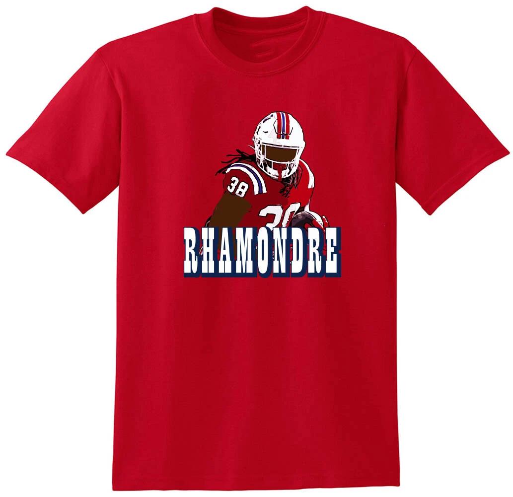 Rhamondre Stevenson New England Patriots Long Short Sleeve T-Shirt XS