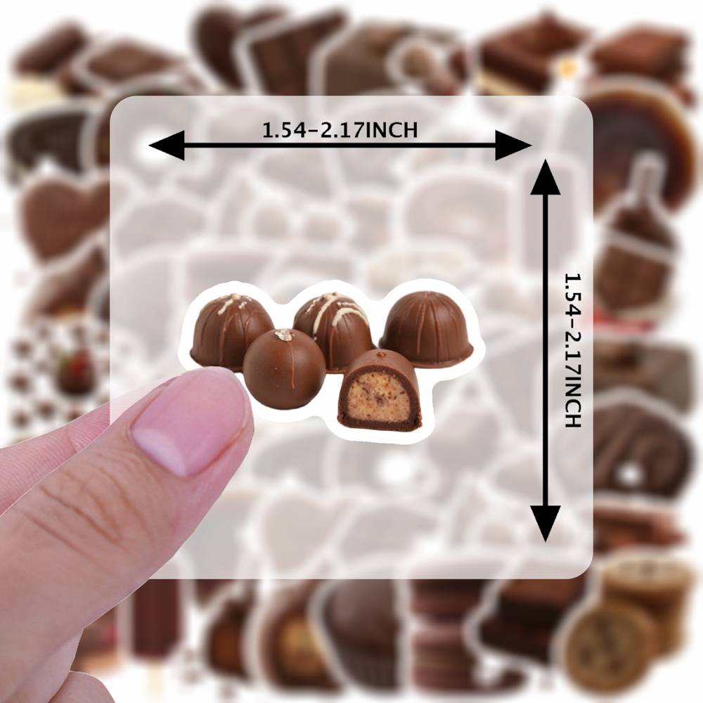35pcs Cute Dessert Stickers Realistic Chocolate Stationery Stickers Funny Stickers For Guitar DIY Skateboard Laptop Luggage