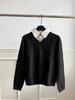 Elegant V-Neck Knit Sweater - Old Money Style, Cleanfit, High-Intelligence Polo, Couple-Friendly