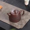Handmade Yixing Zisha Purple Clay Teapot, Engraved and Painted Han Duo Pot for Gongfu Tea Brewing