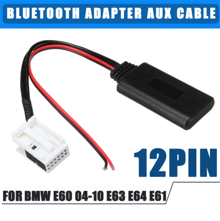12-pinowy adapter audio Bluetooth 4.0 12-pinowy kabel Aux do BMW E60 04-10 E63 E64 E61