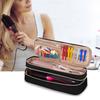 Fasrom Hair Iron Storage Double Hair Dryer Brush Travel Dustproof Black Case, Layer, Storage, Pouch, (Bag Only),