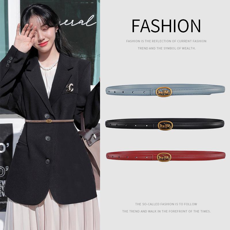 Curea nouă de piele de vacă pentru femei, rochie casual cu curea, curea subțire pentru costum pentru femei, curea pentru femei