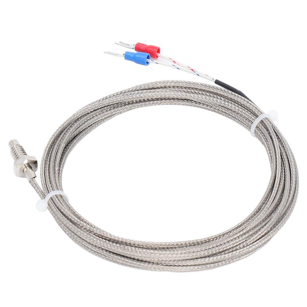 BERM K Type Screw Thermocouple Temperature Sensor Detector Gauge M6 Screw Thread 2 Wire Probe