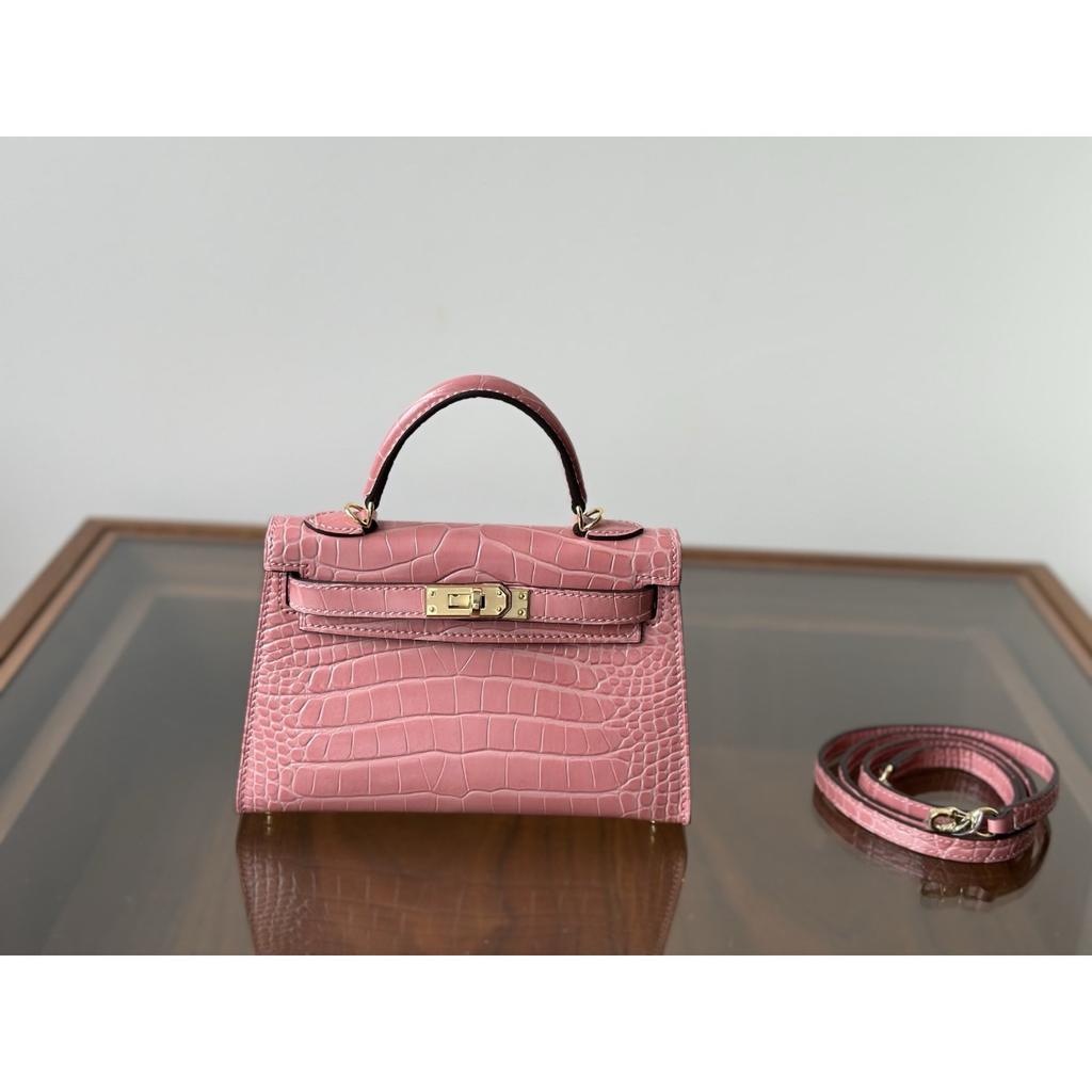 Kazilan 19cm crocodile pattern mini Kelli handbag fashion versatile shoulder messenger bag women's bag