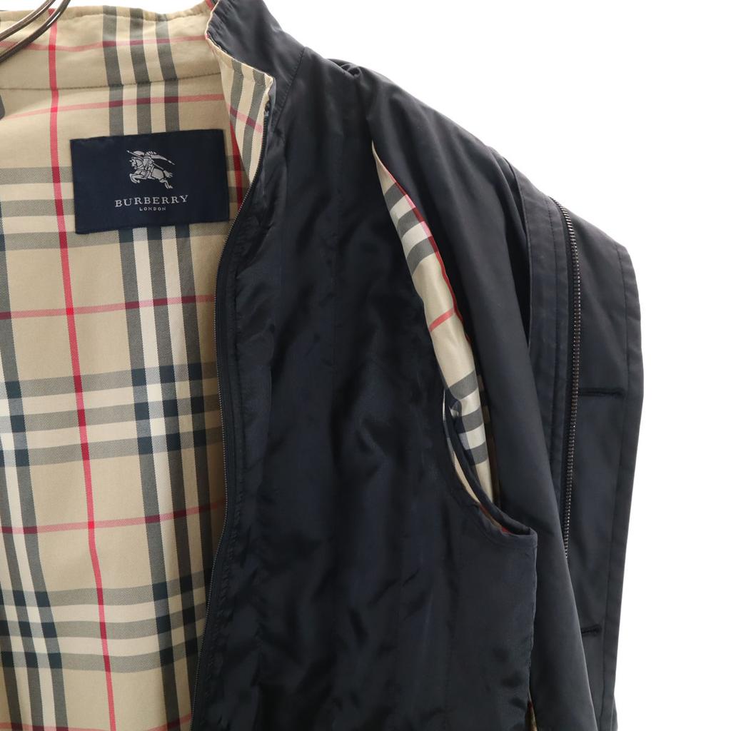 Burberry Made In Japan With Liner Coat M Black Sanyo Shokai Men's Used