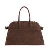 Suede leather bag 2025 spring new large-capacity tote bag genuine leather versatile commuter shoulder handbag
