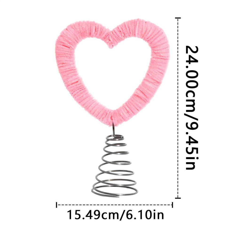 

Heart Tree Topper for Valentine s Day Valentine s Tree Topper with Spring Velvet Decorations for Wedding Men Women Table Wall рожевий