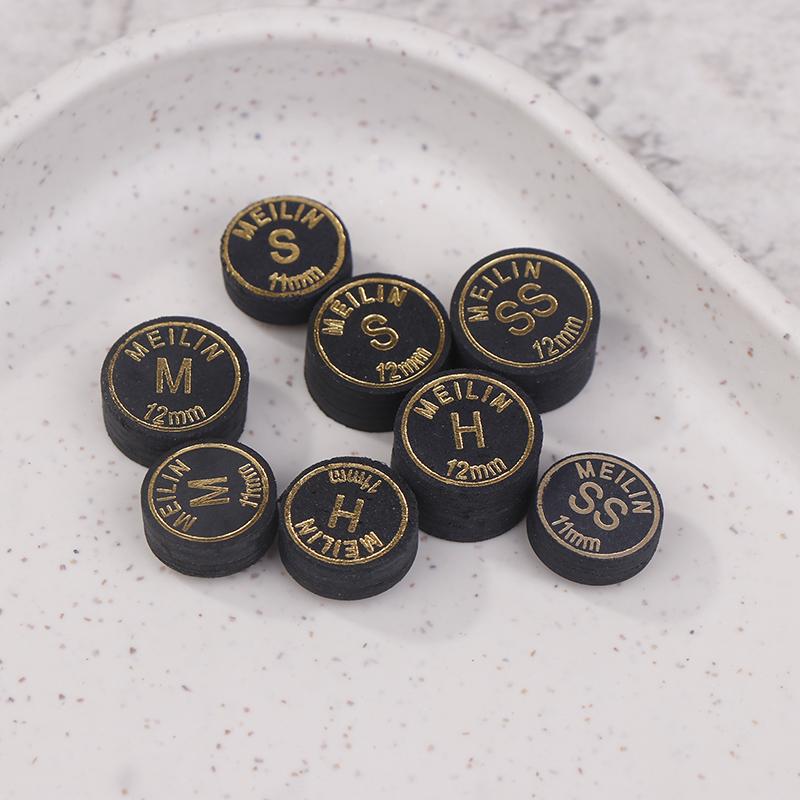 1Pc 11/12Mm Multi-Ply Heads Black Gold Professional Fancy Nine-Ball Cue Head Snooker Billiard Heads Hard Soft Heads