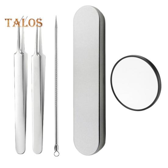 

Набор инструментов для удаления черных точек Профессиональный экстрактор черных точек с футляром и 5-кратным увеличительным стеклом для удаления прыщей, черных точек, прыщей, лба, лица, носа 5pcs