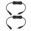 2 Stück DC Strom Inline Kabel 11,5 Zoll Länge DC 12V Schaltfunktion DC Stecker Buchse Kabel für LED Streifen
