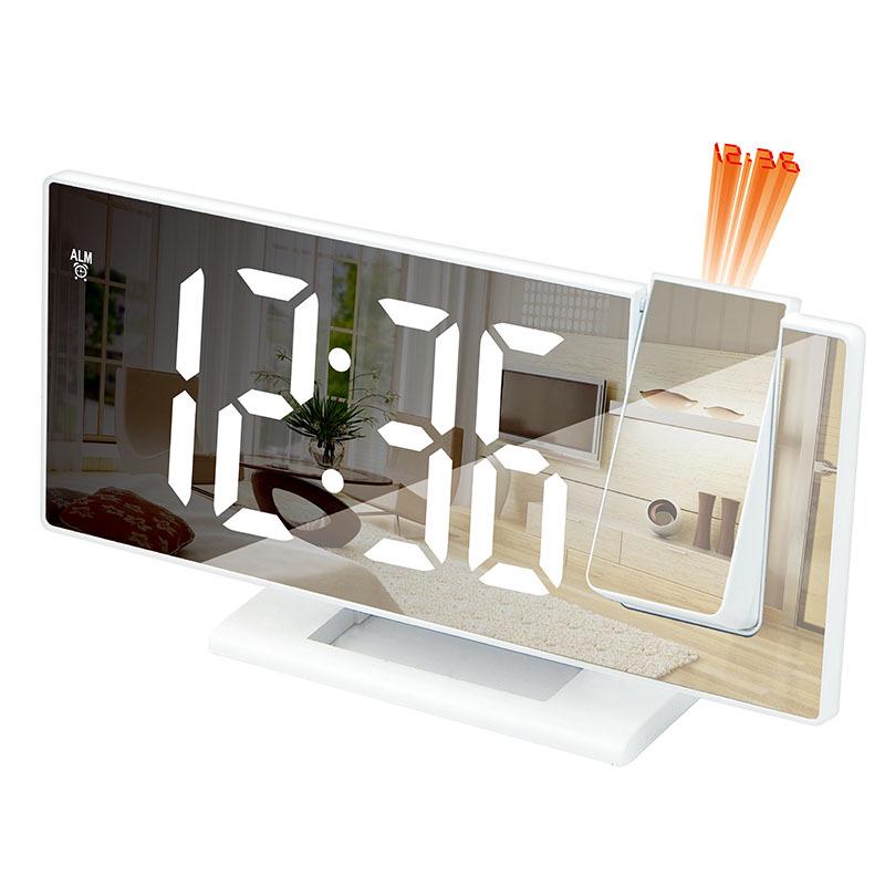 LED Projection Clock: Multifunctional Digital Alarm with USB and Auto Light-Sensing
