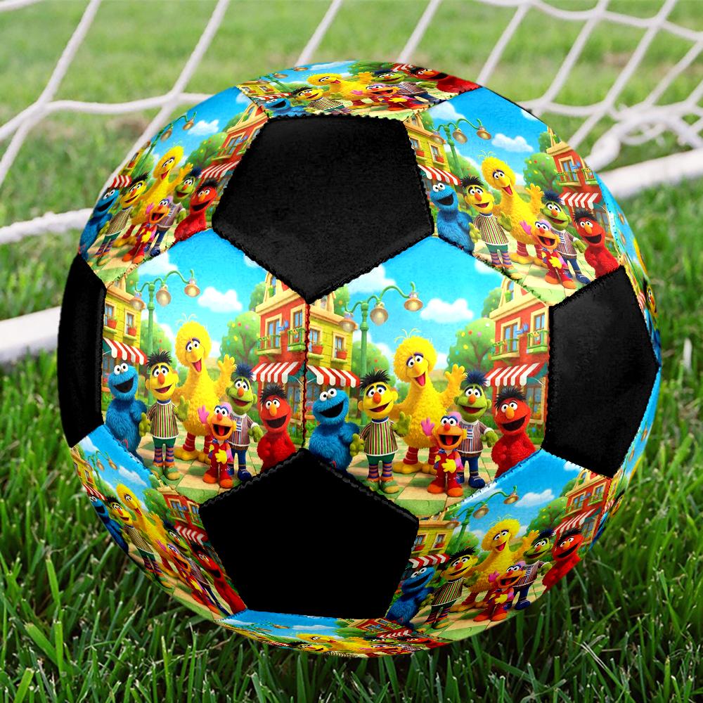 Sesame Street Theme Size 5 Soccer Ball, Suitable for Both Indoor and Outdoor Matches, a Gift Suitable for Everyone.