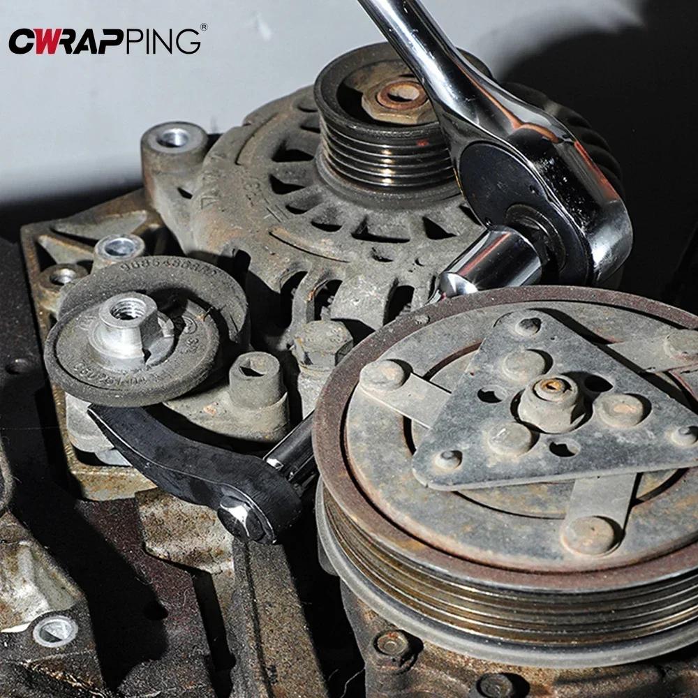 Ratchet Crowbar Adapter Head Tools Pry Bar Wrench Adaptor Head Angle Bar for Toolbox Axle Shaft Removal Car Home Repair Tools